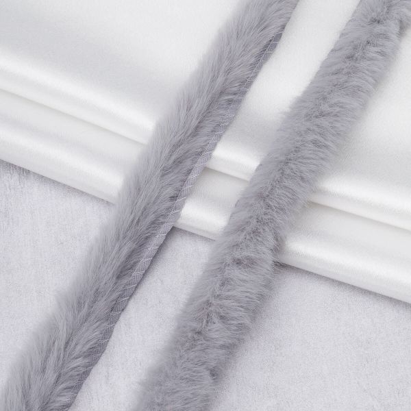 Кант декоративный меховой 15 мм / 50 метров, 04 серый, 3Al235