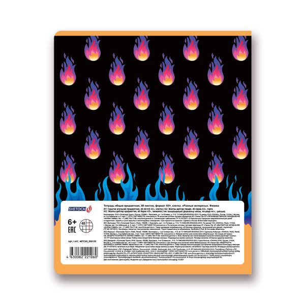 Тетрадь предметная Разные интересы A5+ 48 л. на скобе, 10 шт, клетка, Физика 48ТСК5 000155, Светоч