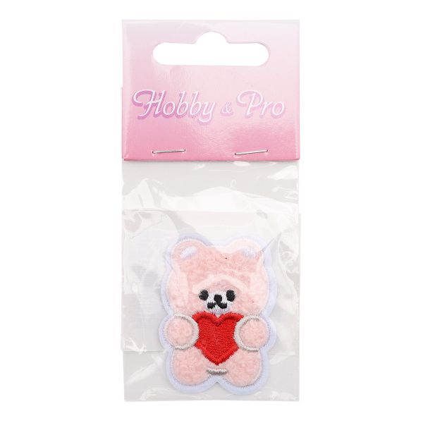 Термоаппликация Мишка с сердцем, 3.3х4.5cm, Hobby&Pro