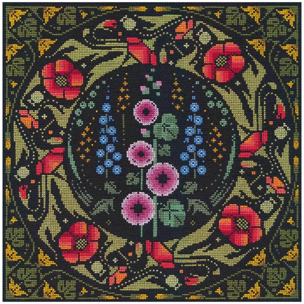 Набор для вышивания нитками Овен 1690, Разноцветье 31х31см