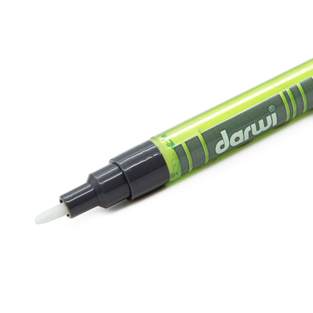 Маркер акриловый Darwi Opak, 1мм, укрывистый, 601 зеленый лайм