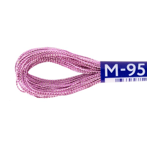 Мулине Gamma металлик JT 12 мотков по 11 метров, M-95 розовый, Gamma MOULINE