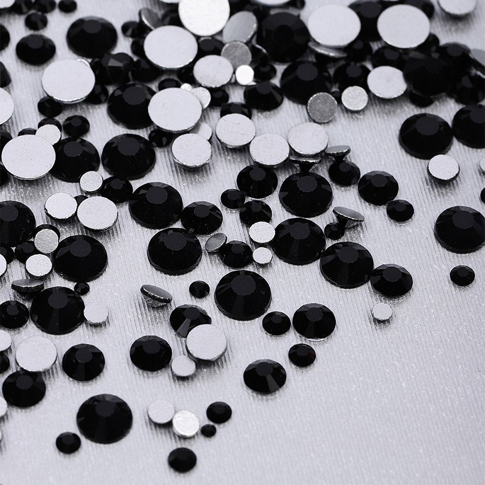 Стразы холодной фиксации TBY.MIX 1 цв.черный уп.1000 шт