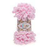 Пряжа Alize (Ализе) Puffy / уп.5 мот. по 100 г, 9м, 031 детский розовый А