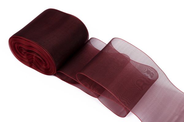 Лента капроновая (органза) для бантов 80.0 мм / 25±1 метров, т.красный, Gamma С 3628