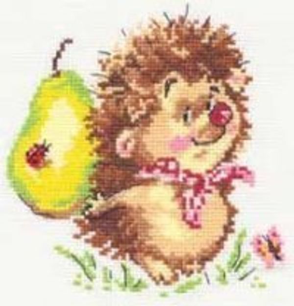 Набор для вышивания нитками Алиса, Ежик 13х13 см