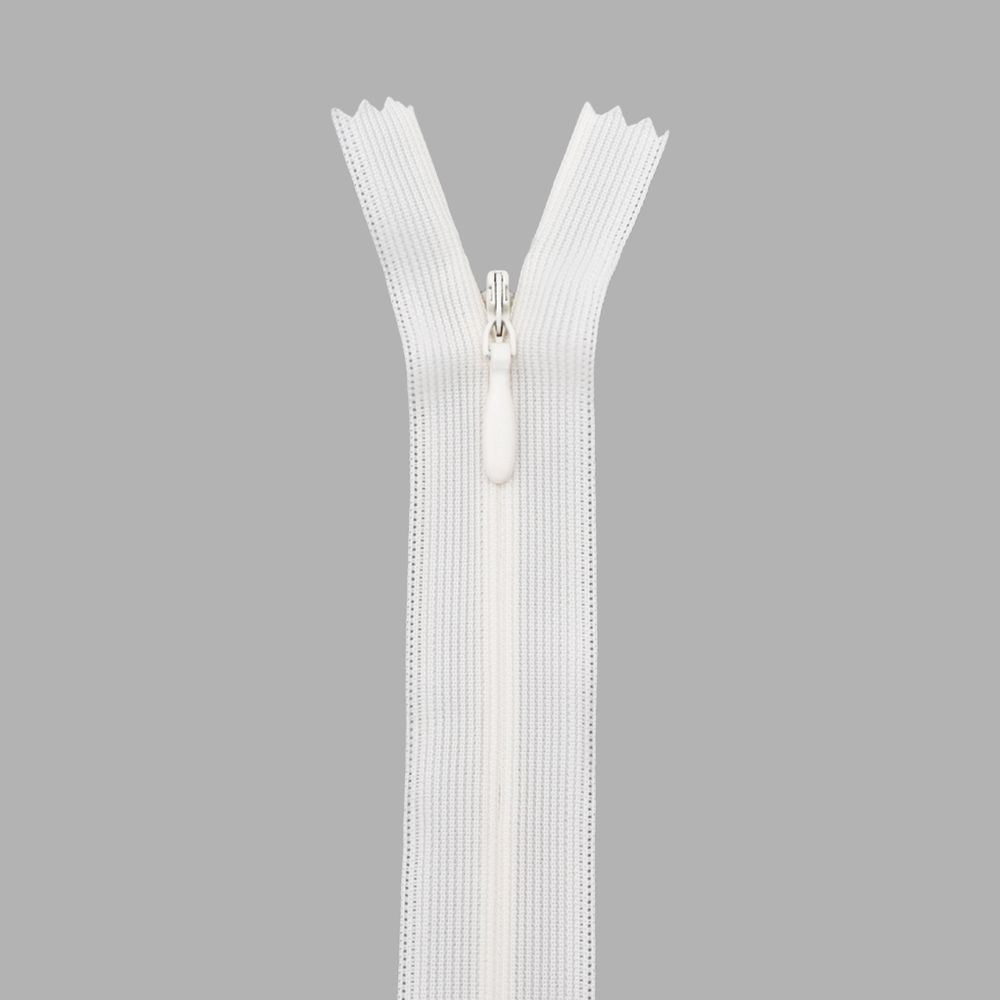 Молния потайная (скрытая) Т3 (3 мм) 1 зам., н/раз., 20 см, молочный, 31217 / 20, 10 шт