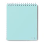 Блокнот с пластиковой обложкой, тиснение серебряной фольгой, 500 мкр, на гребне, A5 80 л., 4 шт, клетка, Бирюза 01041, Светоч 80Б30