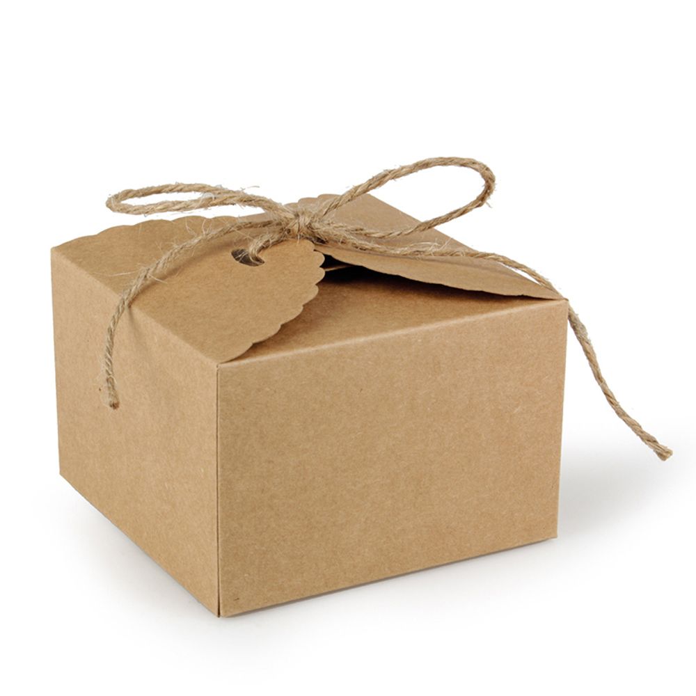 Коробка картонная с джутовым бантом, Efco