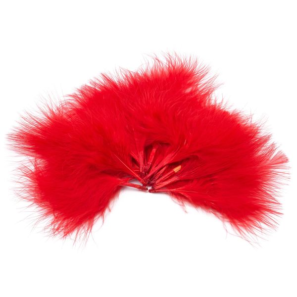 Перья декоративные 5-10см, 25 шт, H-72 красный