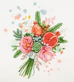 Алмазная (кристальная) мозаика Фрея, Букет с гранатом, 40х45 см