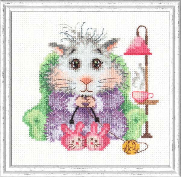 Набор для вышивания нитками Чудесная игла, Вяжу на заказ 12х12 см