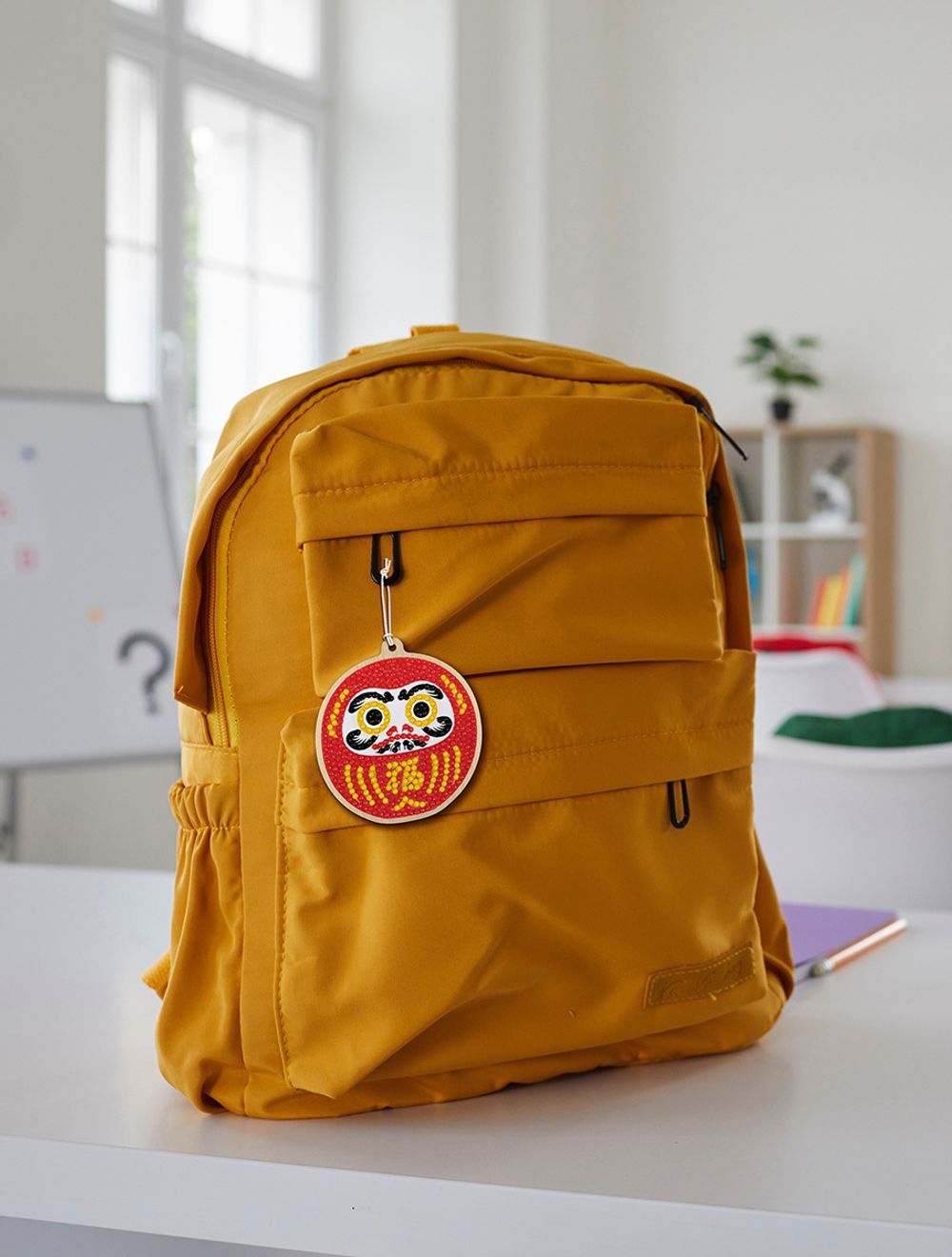 Алмазная (кристальная) мозаика Фрея, подвеска Дарума, 8х8 см