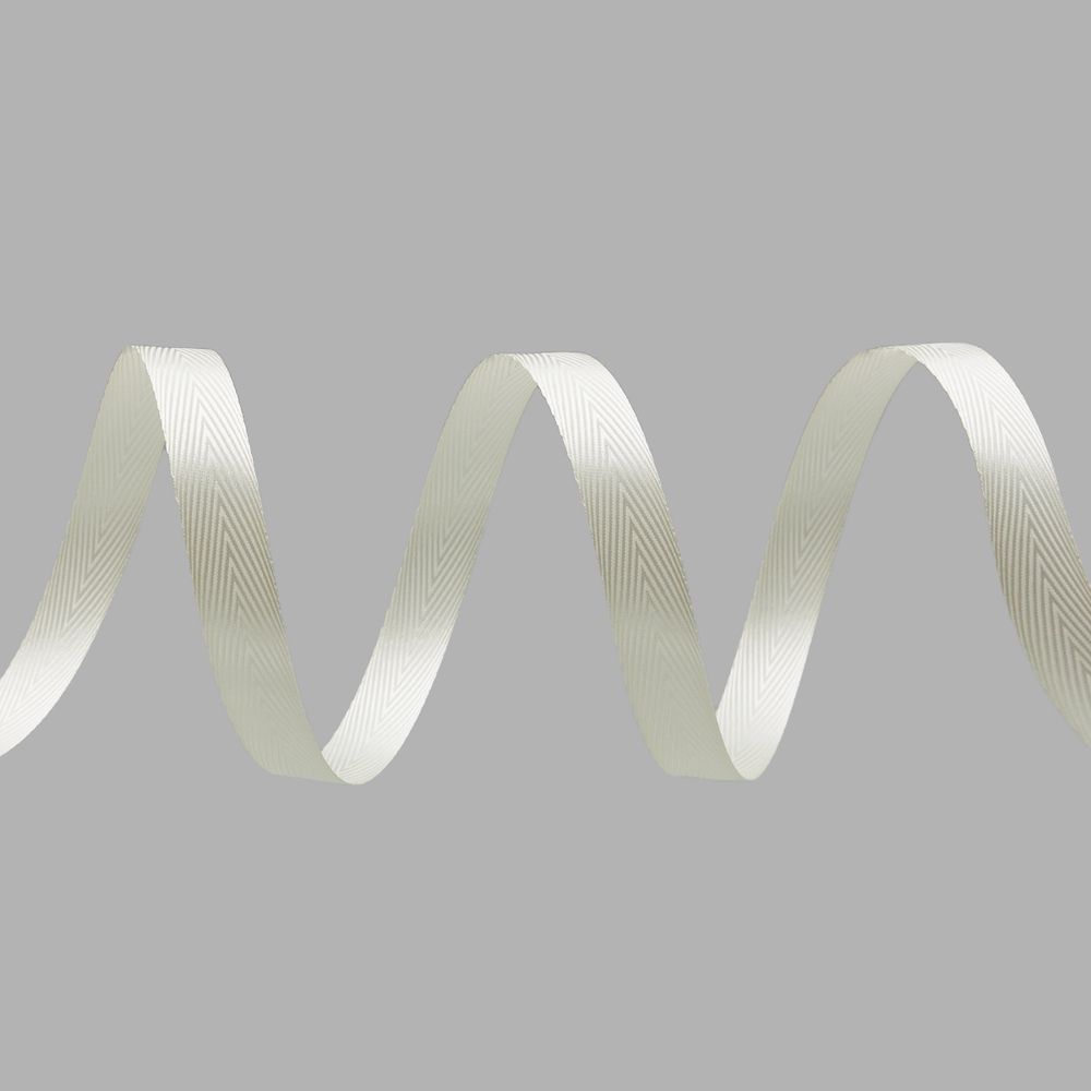 Лента декоративная ёлочка 15.0 мм / 20±1 метров, 02 молочный