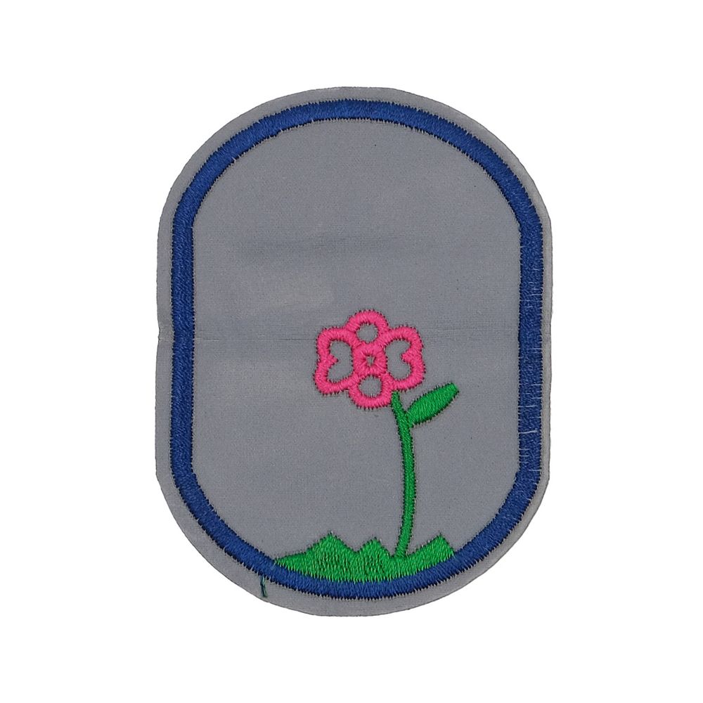 Термоаппликация светоотражающая Цветок, 79х58 мм, цветной, LA450, 2 шт