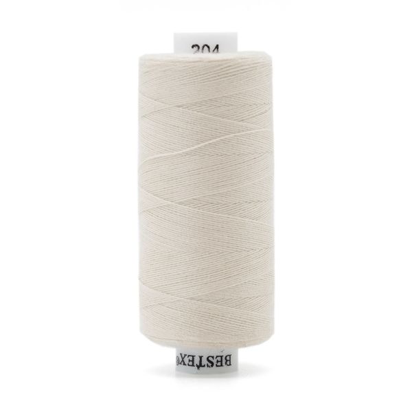 Нитки швейные бытовые Bestex 40/2, 365 м (400 ярд) / 10 кат., 204 кремовый