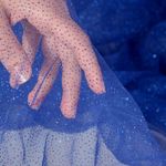 Фатин с блестками 150 см / 15 метров, 1624-85, цв.т.синий