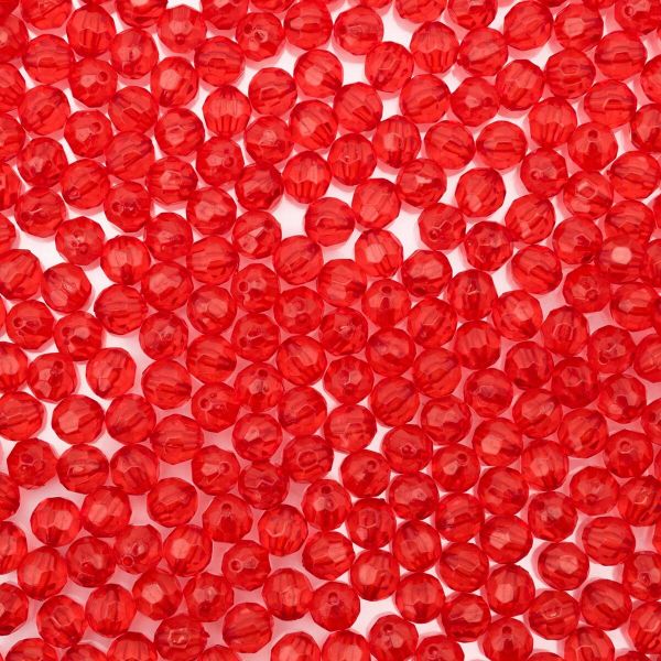 Бусины акрил ⌀10 мм, 500 г, 7 ярко-красный, Astra&Craft, 6849772024