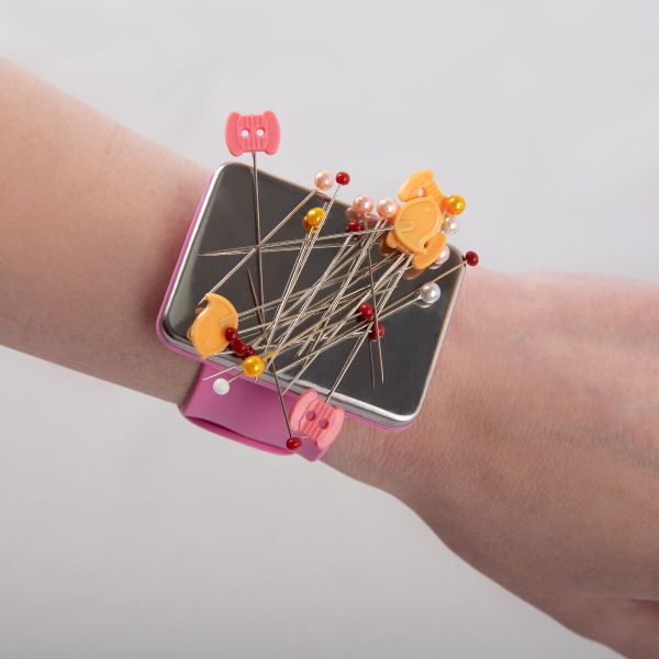 Игольница магнитная на руку 24 см, розовый, Gamma NDR-05