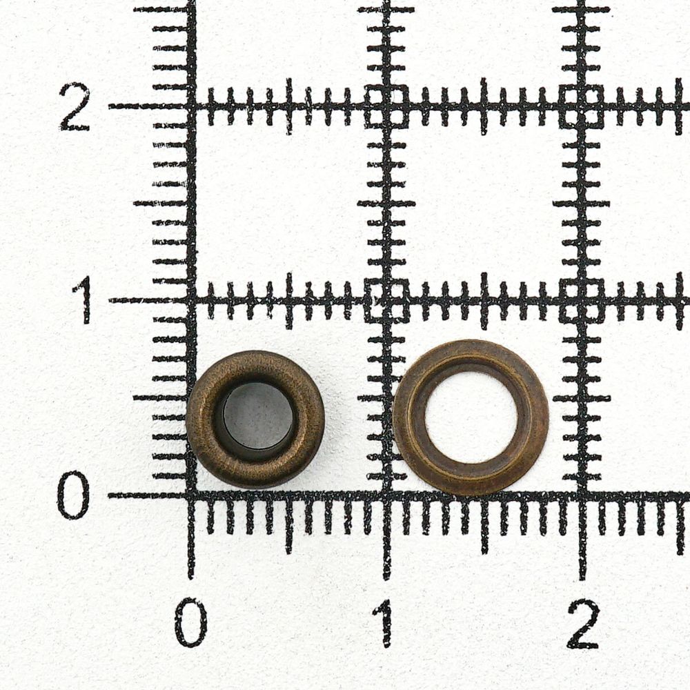 Люверсы металл ⌀_3.7 мм (внутр.), №1.7, сталь, антик, 100 шт, New Star