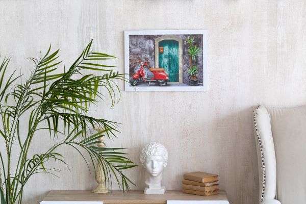 Алмазная (кристальная) мозаика Фрея, Мопед, 50х35 см