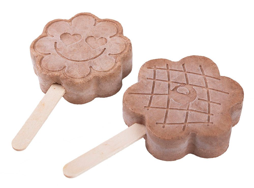 Форма силиконовая для мороженого ⌀7 см, 18.7х13х2.4 см, Цветы -2 ячейки, S-Chief SPC-0401