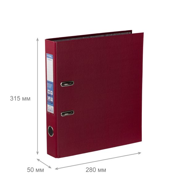 Регистратор PVC 50 мм, 50 шт, Classic A4 арочный механ. (разб.), вишневый 2518092, Expert Complete