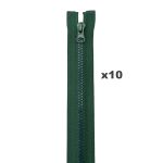 Молния трактор Т5 (5 мм) 1 зам., разъем., 65 см, F273 т.зеленый, 10 шт