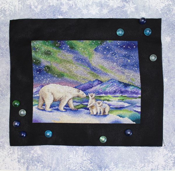 Набор для вышивания нитками МП Студия, На Северном полюсе, 20х26 см