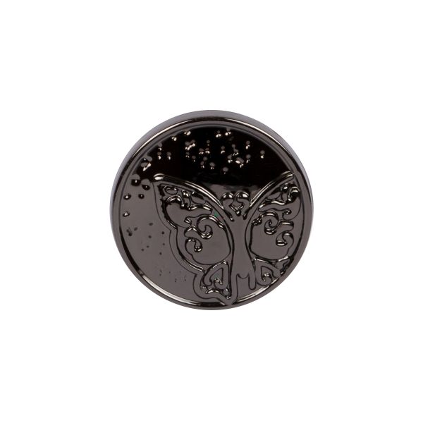 Кнопка Альфа (S-образная) ⌀12.5 мм, 36 шт, металл, нерж., 06 черн.никель, MIKRON JK 009