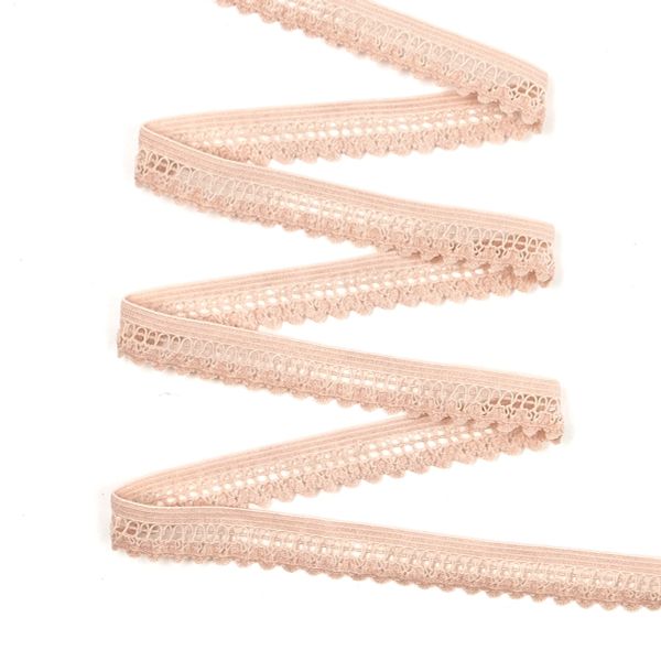 Резинка бельевая (ажурная) 13.5 мм / 50 метров, пудровый, 0313/81