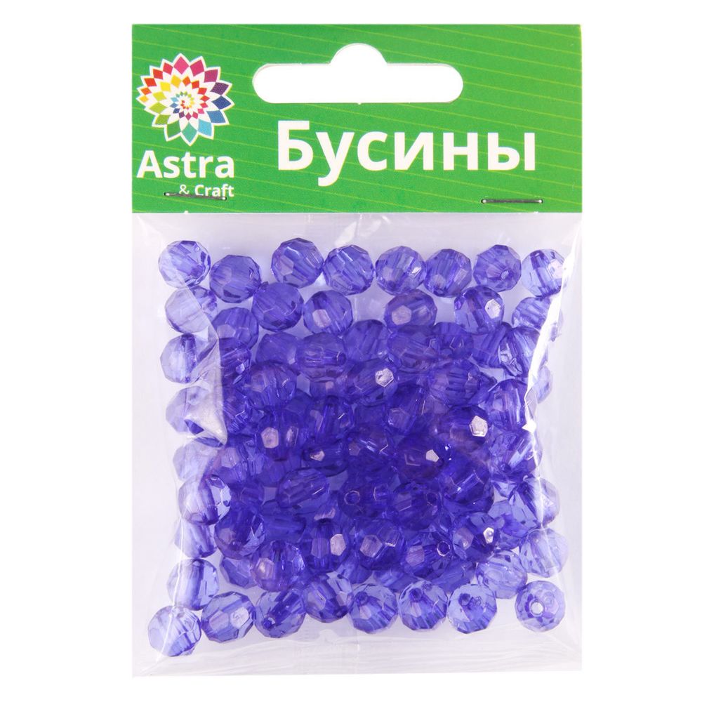 Бусины акрил ⌀8 мм, 25 г, Astra&Craft, 30