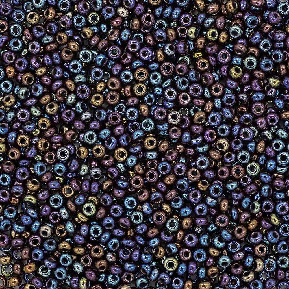 Бисер Preciosa 10/0 (2.3 мм), 100 г (5х20 г), непрозрачный с радужным покрытием, цв. 59205