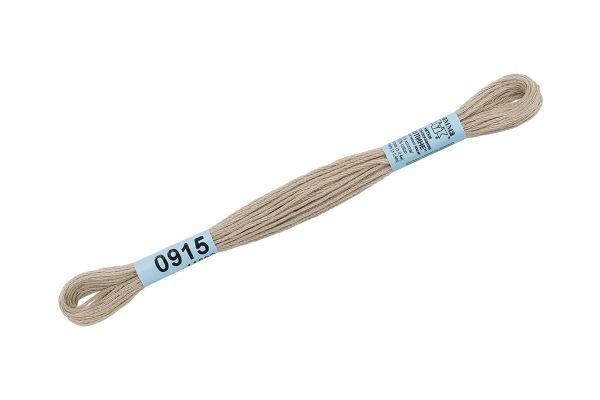 Мулине Gamma 100% хлопок, цв.0915 серо-бежевый, 24 мотка по 8 метров