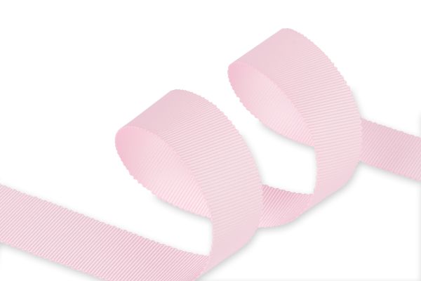 Лента репсовая (в рубчик) с зубчатым краем 25.0 мм, 25±1 метров, 123 бл.розовый, Gamma PTGR-25