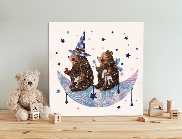 Алмазная (кристальная) мозаика Фрея, постер Верхом на луне, 30х30 см