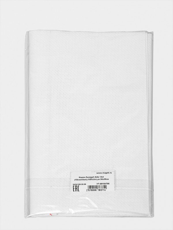 Канва Zweigart Aida 14 ct, (10 см х 55 кл), 50х50 см