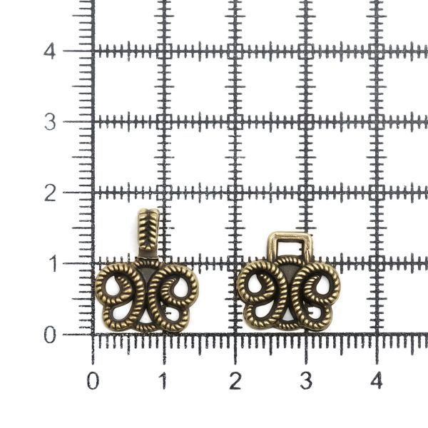 Крючки пришивные декоративные 25х14 мм, ob, 10 шт