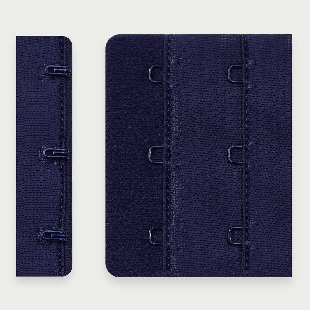 Застежки для бюстгальтера текстильные 3х2, 57 мм, 25 шт, 061 т.синий, Arta