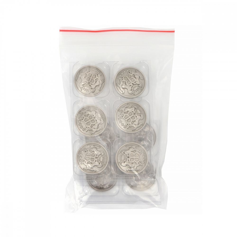 Пуговицы металлические на ножке 32L-20 мм, С-MP09 цв.серебро, 10 шт