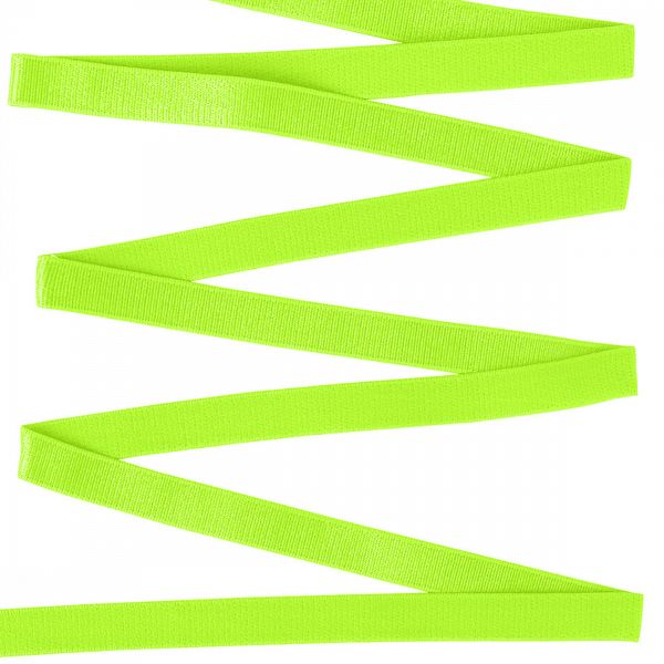 Резинка бельевая (бретелечная) 10.0 мм / 1000 метров, RBB05 зелено-желтый неон F229