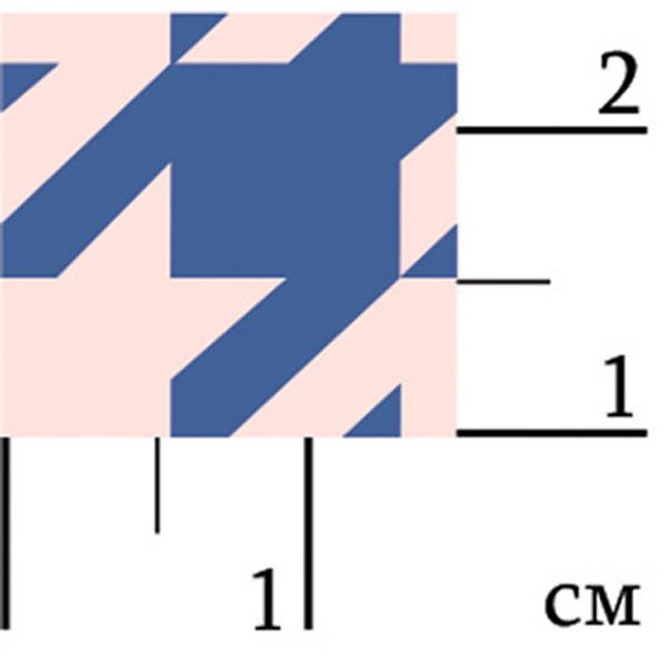 Ткань для пэчворка Peppy Бабушкин сундучок, отрез 50х55 см, 140 г/м², БС-31 Гусиная лапка я.синий, Peppy
