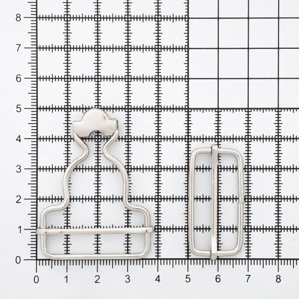 Застежка для комбинезона 31.5 мм, ушко 47х39 мм, 20 шт, никель