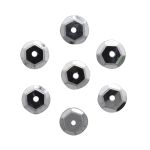 Пайетки граненые 6 мм, упак. 10 гр, Астра, M18 темное серебро, уп.10 шт