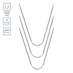 Спицы чулочные металл гибкие ⌀2.0 мм, 21 см, никель, Gamma KNF-3