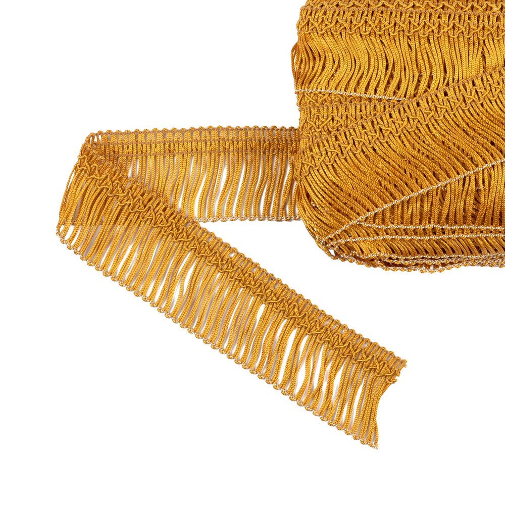 Бахрома отделочная 35.0 мм / 16 метров, 112 золотистый, Gamma А-08