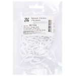 Крючки шторные для карниза Улитка с бегунком пластик 32х13 мм, 20 шт, белый, Blitz HCS-01