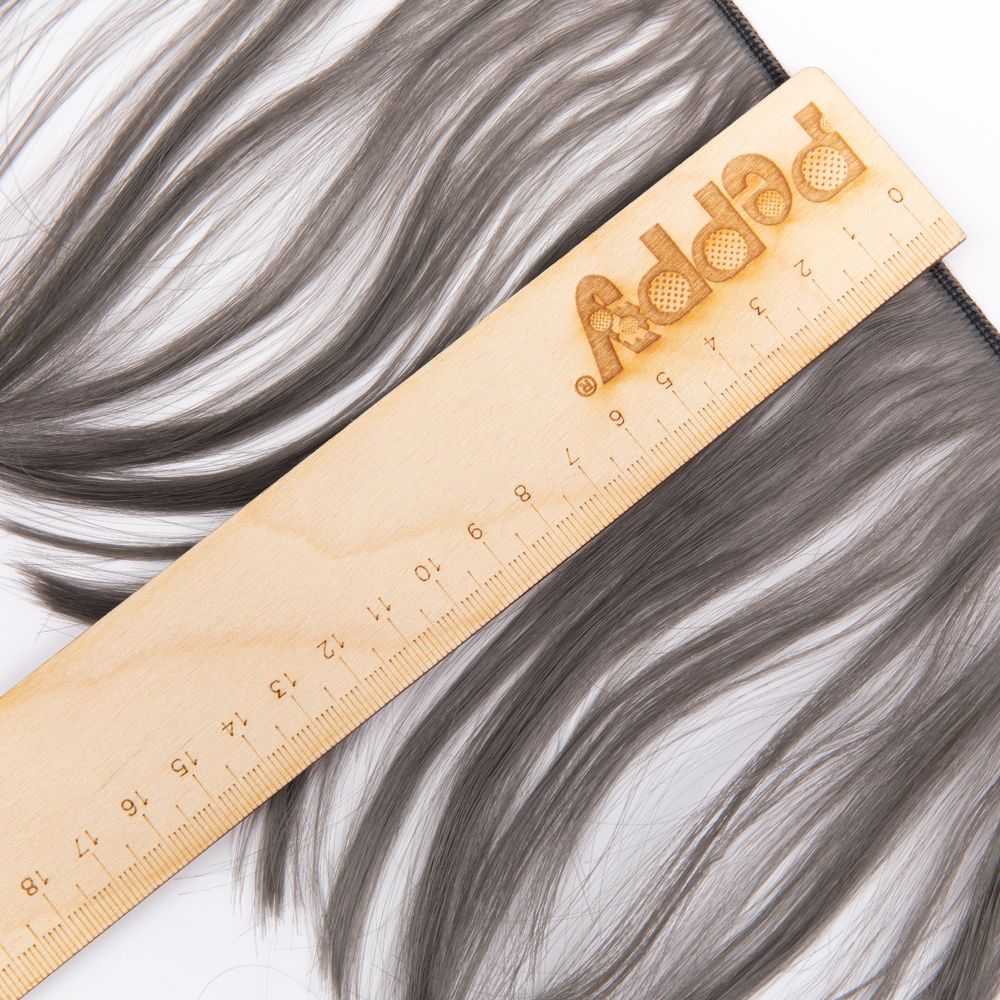 Трессы для кукол 15 см, 100 см, 22 г, 35 серый, HobbyBe HAR-11