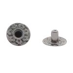 Кнопка Альфа (S-образная) ⌀10.0 мм, ≈144 шт, СТАЛЬ, черный никель, NEW STAR