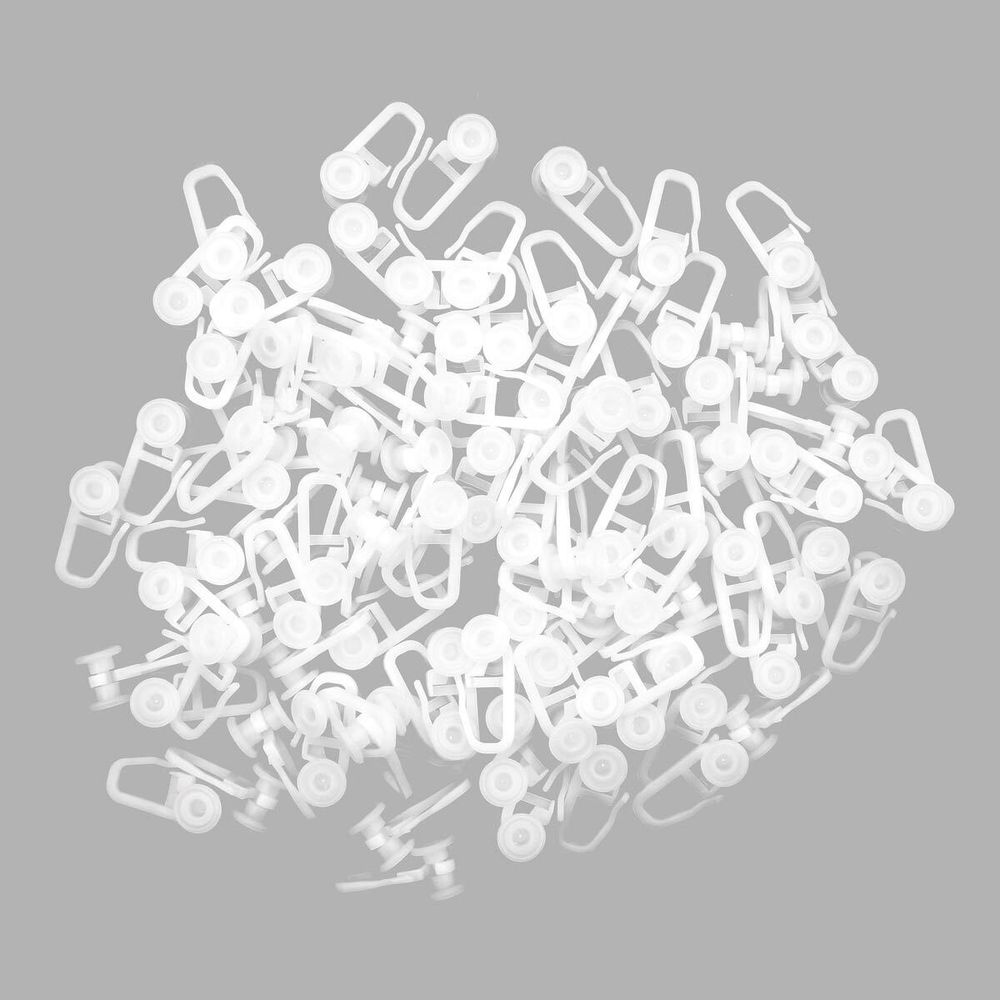 Крючки шторные для карниза 26 мм, ⌀10 мм, ролик, 100 шт